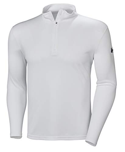 Helly Hansen HH Tech Camiseta de Manga Larga con Media Cremallera, Hombre, Blanco, S
